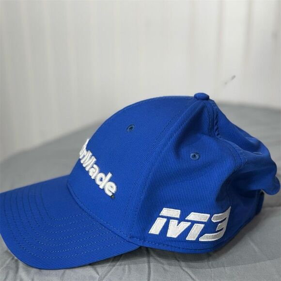 New TaylorMade Golf Hat TP5 M3 Blue Embroidered Cap Adjustable One Size Sports - Picture 2 of 7